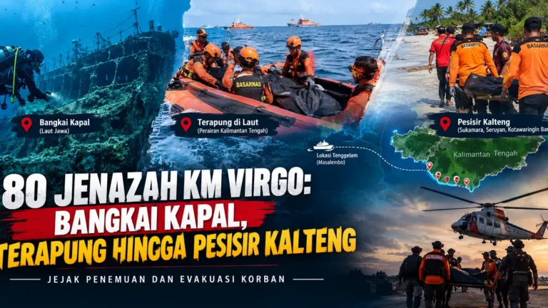 80 Jenazah KM Virgo: Bangkai Kapal hingga Pesisir Kalteng Inilah Lokasinya
