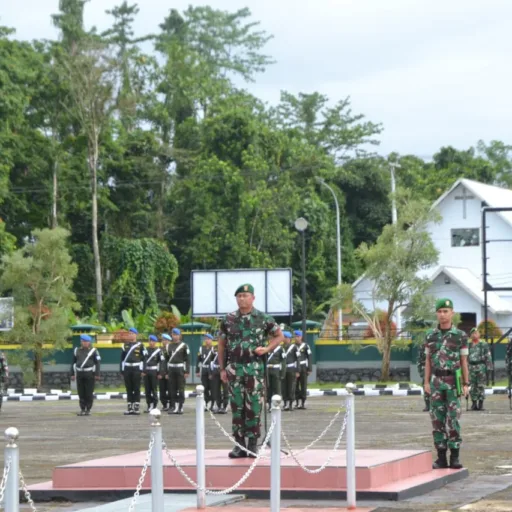 Dandim 1710/Mimika Pimpin Upacara 17an Digelar Di Makodim