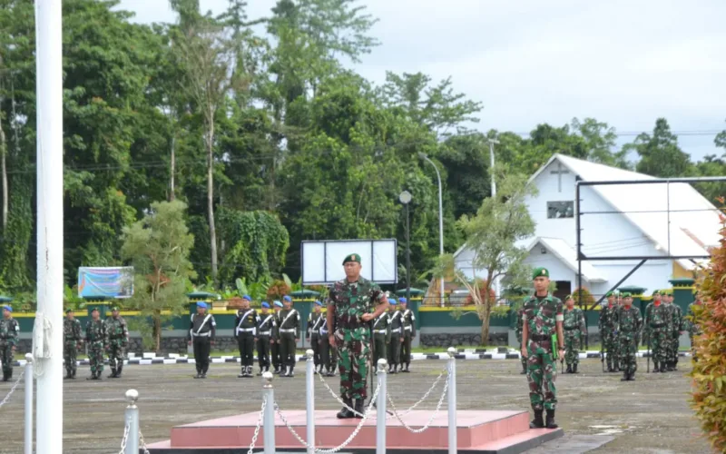 Dandim 1710/Mimika Pimpin Upacara 17an Digelar Di Makodim