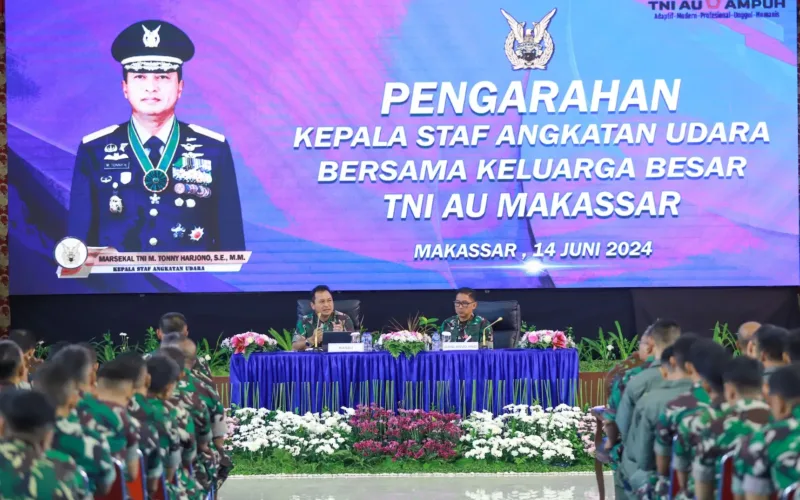 Kasau Berikan Pengarahan Kepada  Prajurit TNI AU Wilayah Makassar