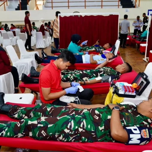 Peduli Sesama, Puspom TNI dan RSPAD Gatot Soebroto Gelar Donor Darah