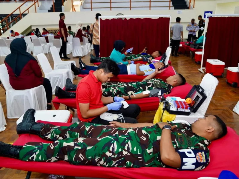 Peduli Sesama, Puspom TNI dan RSPAD Gatot Soebroto Gelar Donor Darah