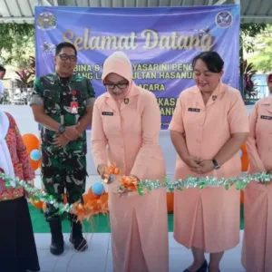 Ketua Yasarini Lanud Sultan Hasanuddin Resmikan Aula TK Angkasa 3