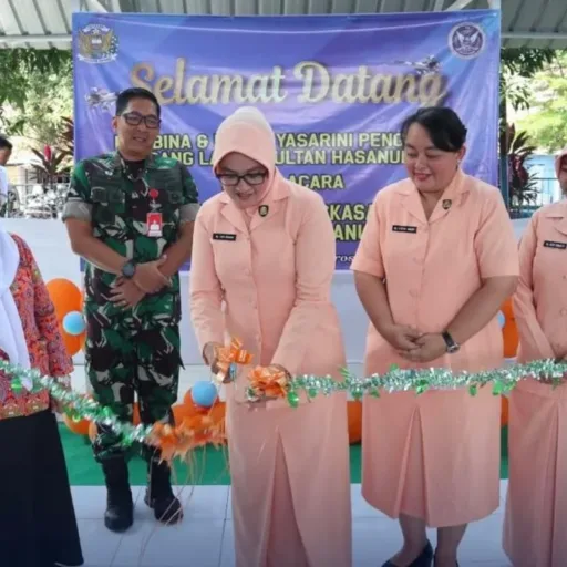 Ketua Yasarini Lanud Sultan Hasanuddin Resmikan Aula TK Angkasa 3