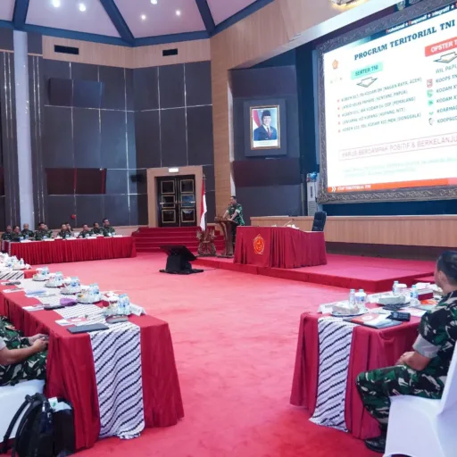 Aster Panglima TNI Pimpin Rapat Evaluasi Program Kerja dan Anggaran Bidang Teritorial TNI TA. 2024