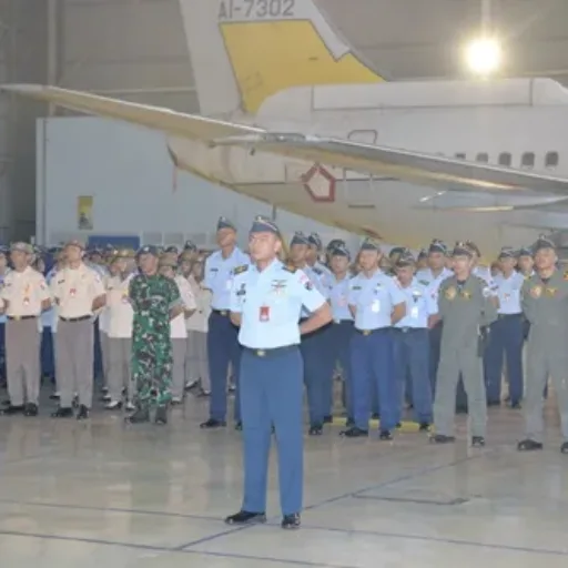 HUT Ke-3 Koopsudnas Menggelar Apel Khusus Dipimpin Oleh Danwing Udara 5