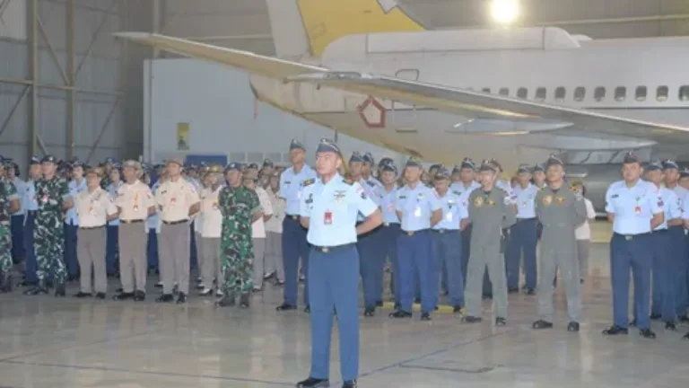 HUT Ke-3 Koopsudnas Menggelar Apel Khusus Dipimpin Oleh Danwing Udara 5