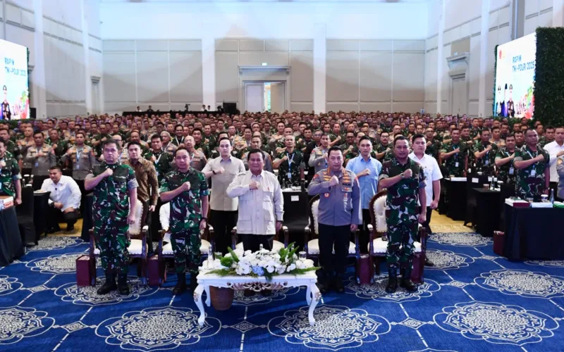 Presiden RI Hadiri Rapim TNI-Polri 2025 Didampingi Oleh Panglima TNI dan Kapolri
