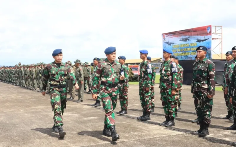 40 Personel Penerbang Dan Awak Pesawat Lanud Sultan Hasanuddin Ikuti Latihan Survival Dasar