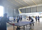 Jelang Peringatan HUT TNI AU Ke-79, Personel Lanud Sultan Hasanuddin Mengikuti Pertandingan Olahraga Antar Satuan