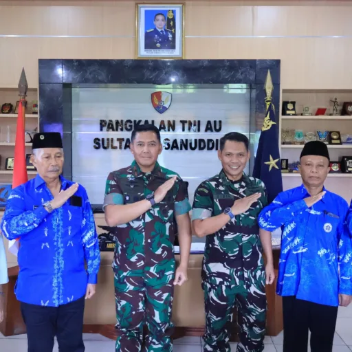 Danlanud Sultan Hasanuddin Terima Audiensi Ketua PPAU Cabang 50 Makassar