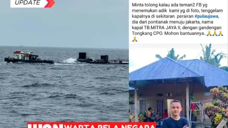 1 Orang Penumpang Kapal TB. Mitra Jaya II Masih Hilang