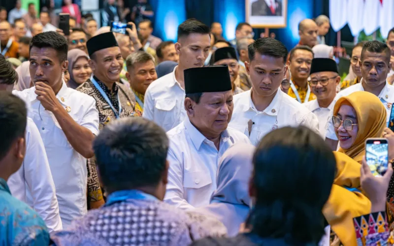 Presiden Prabowo dalam Peluncuran Mekanisme Baru Tunjangan Guru