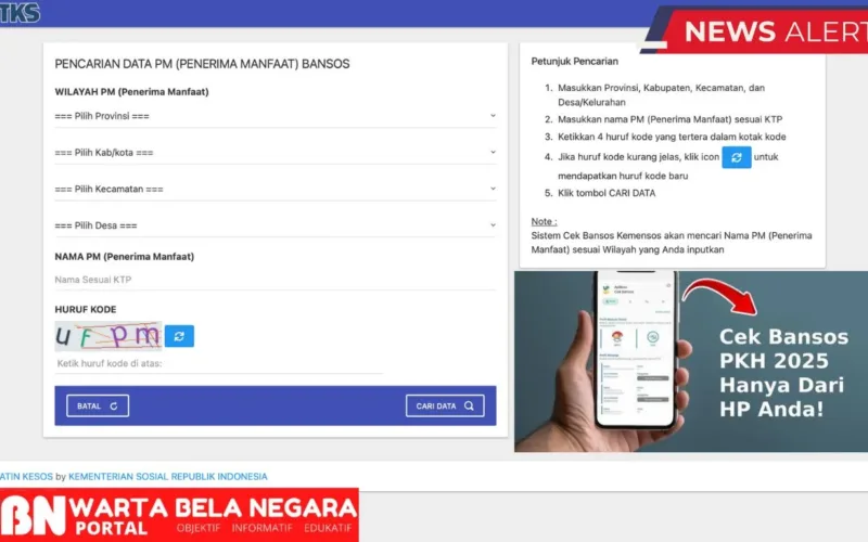Kemensos : Cek Bansos PKH Tahap 2 Mei 2025