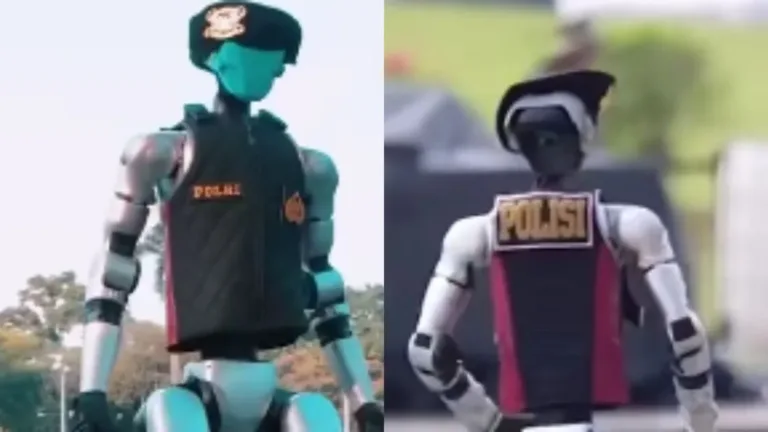 Kehadiran Robot Canggih Meriahkan Gladi Hari Bhayangkara