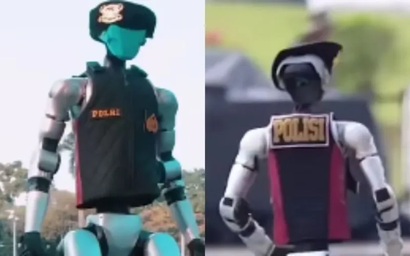 Kehadiran Robot Canggih Meriahkan Gladi Hari Bhayangkara