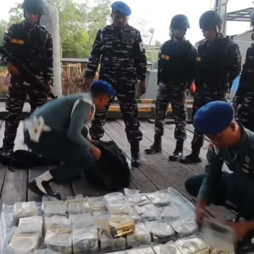 TNI Gagalkan Lagi Penyelundupan 48,54 Kg Sabu di Perairan Dumai