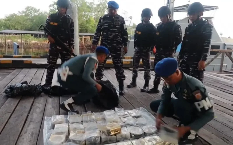 TNI Gagalkan Lagi Penyelundupan 48,54 Kg Sabu di Perairan Dumai