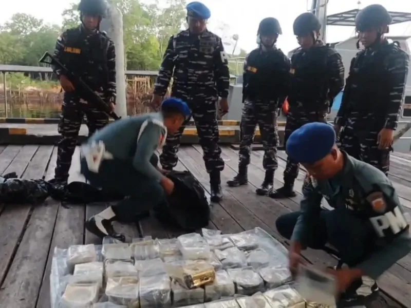 TNI Gagalkan Lagi Penyelundupan 48,54 Kg Sabu di Perairan Dumai