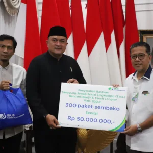 Rudy Susmanto Apresiasi BPJS Ketenagakerjaan Bantu Korban Bencana Bogor