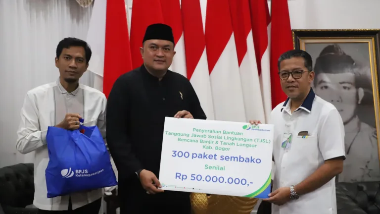 Rudy Susmanto Apresiasi BPJS Ketenagakerjaan Bantu Korban Bencana Bogor