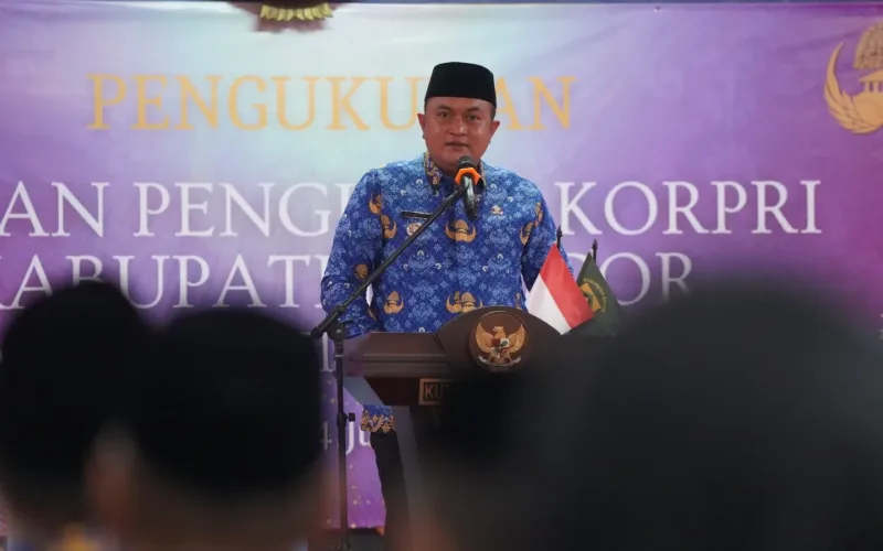 Bupati Bogor Rudy Susmanto Kukuhkan Pengurus KORPRI 2025