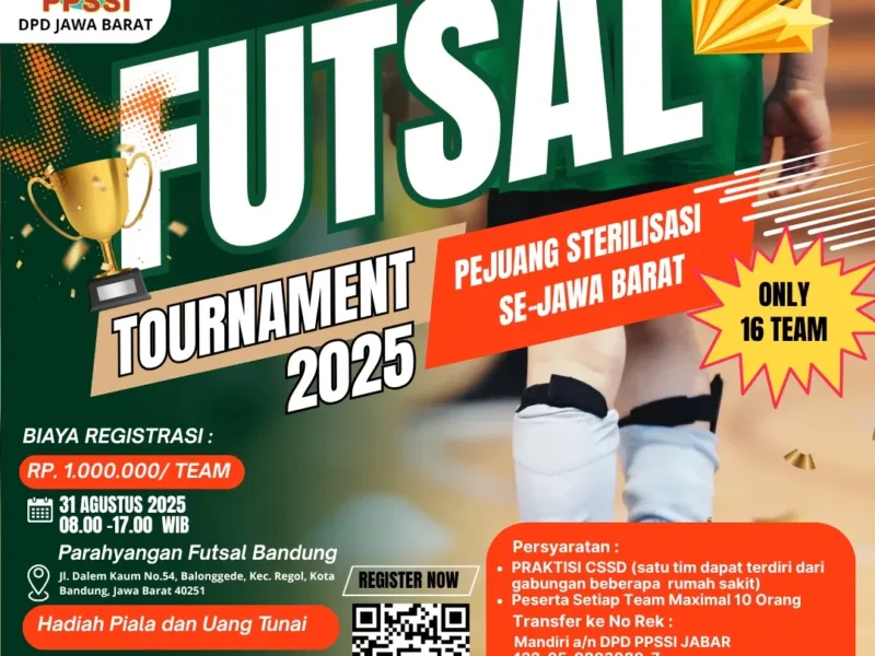Turnamen Futsal Praktisi Sterilisasi Digelar DPD PPSSI Jabar