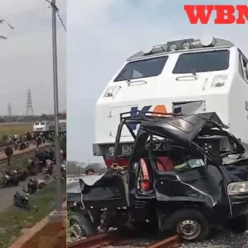 KA Tawangjaya Premium Tabrak Mobil di Cirebon, 2 Orang Tewas
