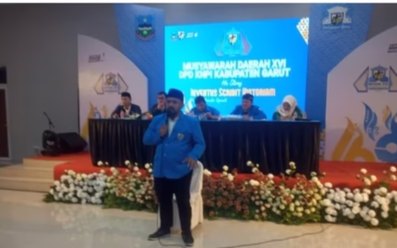 Agil Syahrizal Resmi Dikukuhkan Sebagai Ketua KNPI Garut dalam Musda XVI