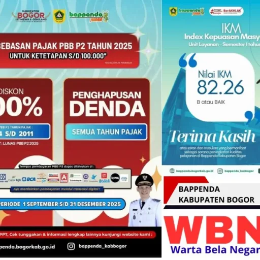 Bappenda Kabupaten Bogor Raih IKM 82,26 dan Perpanjang Relaksasi Pajak 2025