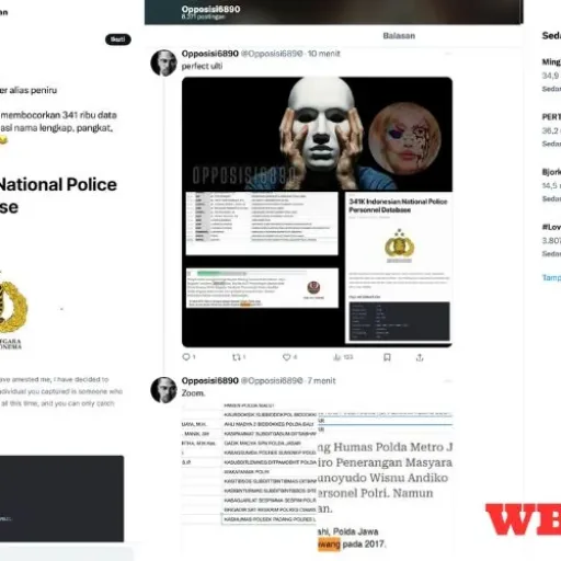 Bjorka Bocorkan 341 Ribu Data Anggota Polri Setelah Penangkapan WFT