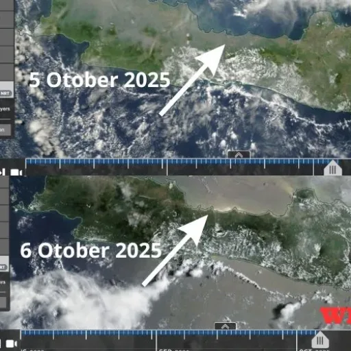 Cahaya Misterius di Laut Jawa, Citra Satelit NASA Picu Dugaan Jejak Meteor