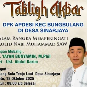 APDESI Bungbulang Gelar Tabligh Akbar Di Lapang Tenjo Laut Sinarjaya