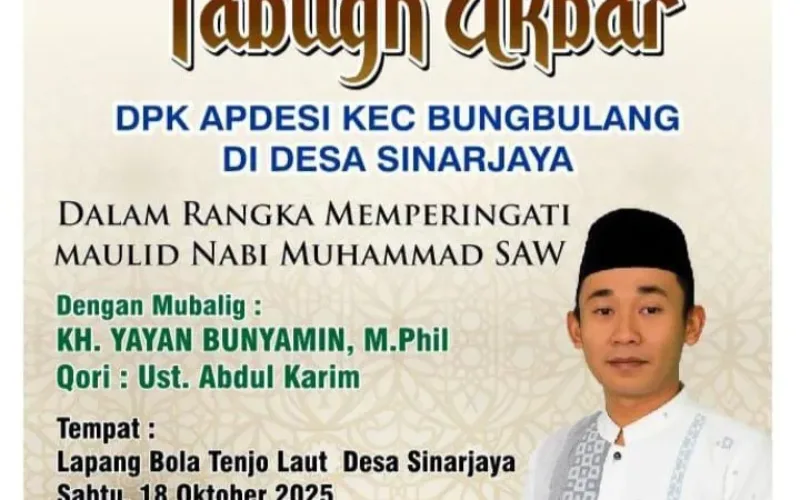 APDESI Bungbulang Gelar Tabligh Akbar Di Lapang Tenjo Laut Sinarjaya
