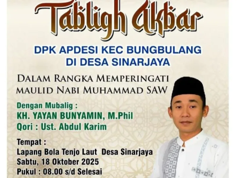 APDESI Bungbulang Gelar Tabligh Akbar Di Lapang Tenjo Laut Sinarjaya