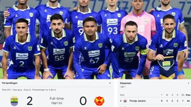 Persib Bandung Kalahkan Selangor FC 2-0, Puncaki Grup G AFC Champions League Two