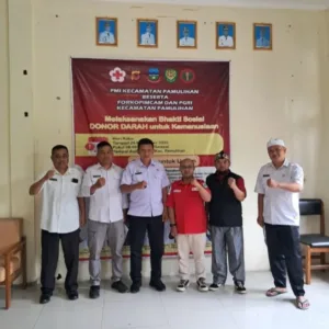 Camat Pamulihan Asep Purnama Alam S.STP Hadir dalam Acara Donor Darah yang Diselenggarakan oleh PMI