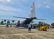 Pesawat TNI AU Pembawa Bantuan Darurat