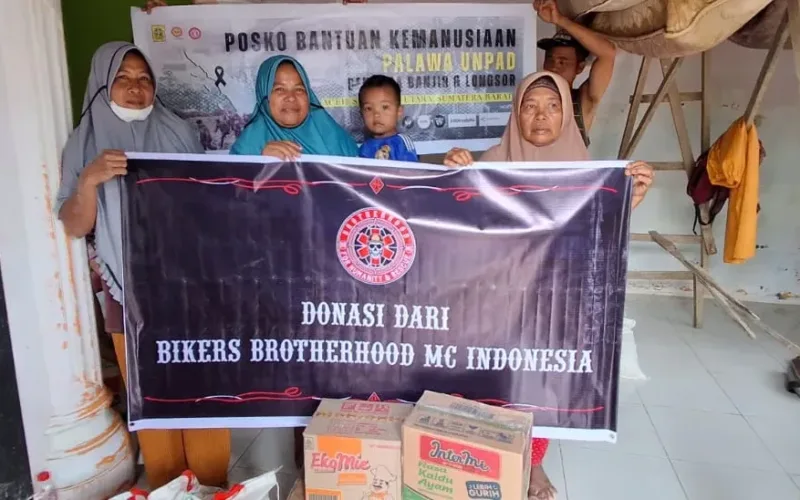Bikers Brotherhood dan PALAWA Unpad Salurkan Bansos Aceh