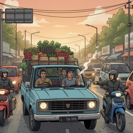 Respon Cepat Polres Garut, Tindaklanjuti Aduan Warga Sopir Pikc Up Meroko Sambil Berkendaraan