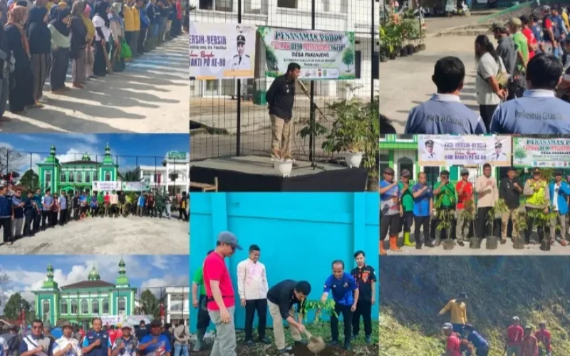 Hari Bakti Pekerjaan Umum ke-80 di Kecamatan Pamulihan Bersama Camat Pamulihan, Asep Purnama Alam