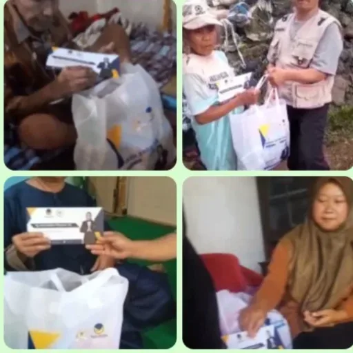 Hj. Lola Nelria Oktavia, Anggota DPR RI Fraksi Partai NasDem, Berbagi Sembako dan Uang Tunai