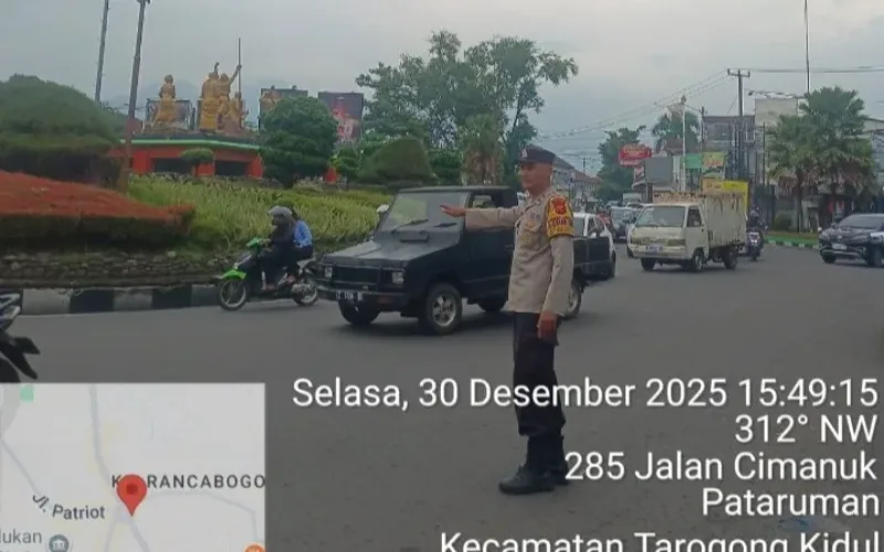 Menjelang H-2 Tahun Baru 2026 Bhabinkamtibmas Polsek Tarogong Kidul Aiptu Dadan Sopian Sigap