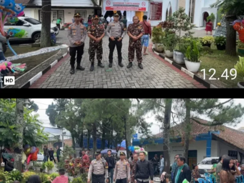 Polres Garut Laksanakan Pengamanan Dan Pelayanan Ibadah Natal Di Gereja