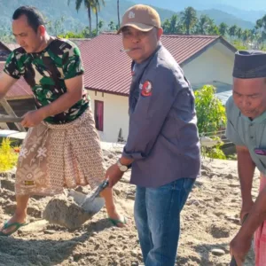 GBNN Aceh Tenggara Gotong Royong Bangun Tempat Wudlu Di Mesjid AL-SYUHADA