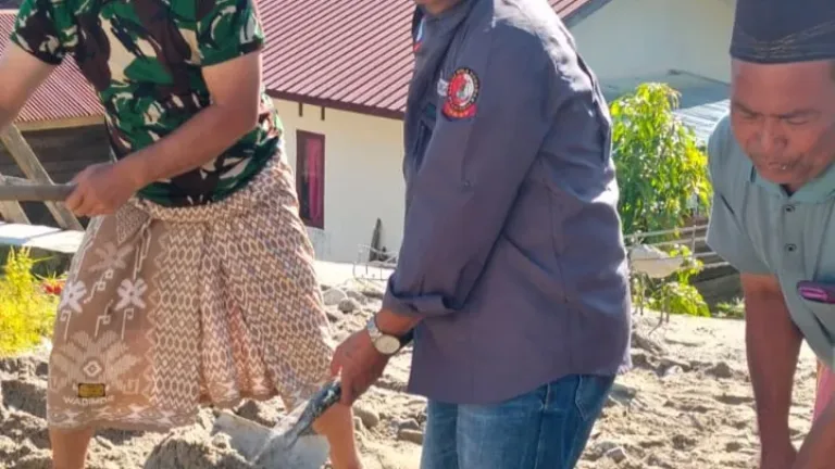 GBNN Aceh Tenggara Gotong Royong Bangun Tempat Wudlu Di Mesjid AL-SYUHADA