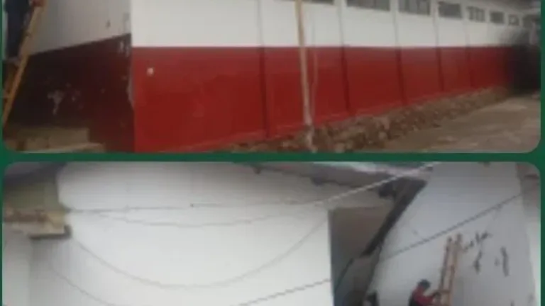 Pelaksanaan Pengecatan SDN 01 Hegarmanah, Belajar Tetap Kondusip