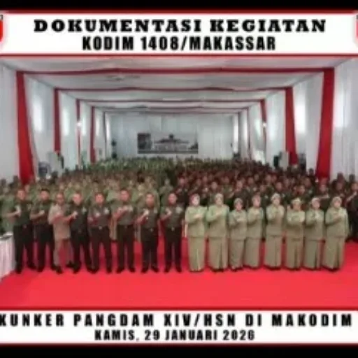 Pangdam XIV/Hasanuddin Laksanakan Kunjungan Kerja di Kodim 1408/Makassar, Tekankan Peran Strategis Babinsa dan Jaga Integritas Prajurit