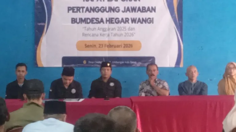 LPJ Ketua Bumdes Hegar Wangi Desa Ciwangi Sukses Tanpa Ada Interupsi