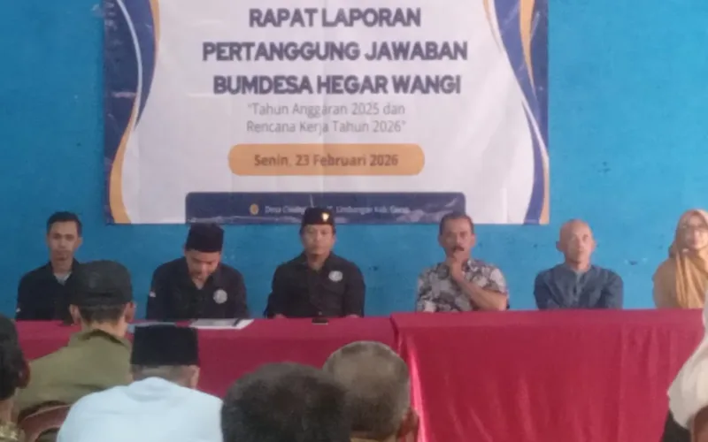 LPJ Ketua Bumdes Hegar Wangi Desa Ciwangi Sukses Tanpa Ada Interupsi